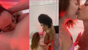 Bruna Freitas fudendo gostoso oral na ruiva em um threesome