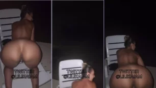 Lilika Teixeira aparece nua de quatro exibindo seu privacy molhada após o ato sexual