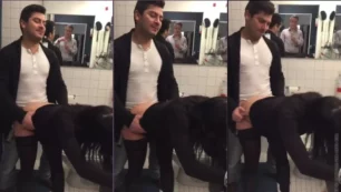 Marido registra vídeo da sua esposa transando no banheiro do shopping com outro cara bem dotado