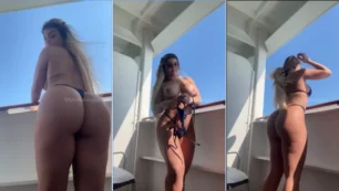 Micha Vargas sensualizando com seu bundão avantajado
