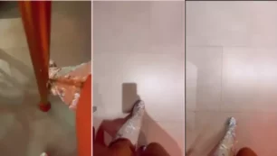 Vivi Fernandes seduzindo seu parceiro no hotel com uma bota chamativa