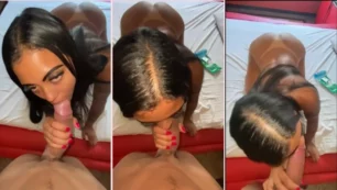 Chayene Henrique, a moreninha gostosa, faz um boquete no pau grande