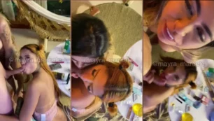 Mayra Marcele convida a amiga para se divertir com o parceiro