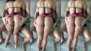 Steffy Moreno arrasando em um momento sexy com um cara usando uma calcinha mínima e revelando tudo