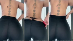 Tainá Ludovica sendo flagrada com uma calcinha fio dental enterrada no bumbum