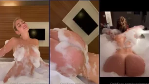 Sabrina Cortez apareceu sem roupa curtindo um relaxante banho de espuma em um vídeo caseiro