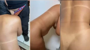 Ayla Costa se divertindo com um boquete nas escadas do prédio