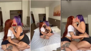 Kinechan e Belle Belinha se pegando no pornô lésbico do Privacy