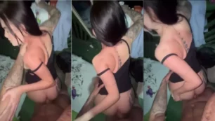 Delgada gostosa da CNN tendo um orgasmo em pé com piroca na bucetinha