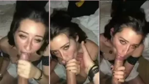 Menininha safada na vibe, levando uma dose bem caprichada na boca depois da balada