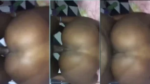 Vídeo caseiro mostrando uma morena se soltando e se divertindo de quatro