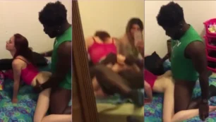 Xnn, a magrelinha, se entregando na piroca de um negão