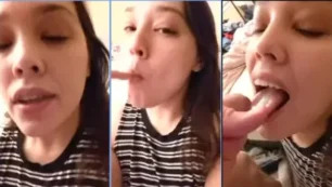 Menininha iniciante em vídeo caseiro abrindo a boca pra pegar um leite quentinho!