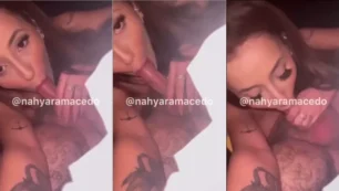 Nudistas safadas que curtem o Neymar foram parar na internet fazendo um boquete em vídeo amador