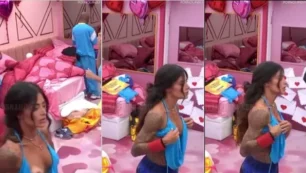 Aline Campos peladona é pega dando uma exibidinha no BBB26