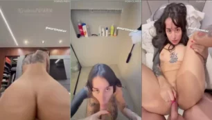 Rolou na internet um vídeo safado de uma tatuada dando uma chupada e se divertindo com um macho bem dotado