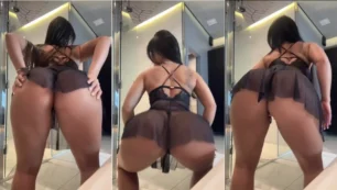 Tati Maya bombou na internet dançando de camisola e com a calcinha bem justinha na sua xotinha maravilhosa