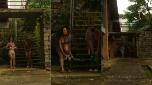 xxxxx coroa pega de jeito, trocando de roupa pelada na rua!